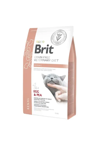 Brit Veterinary Diets Renal Egg & Pea Yumurta ve Bezelyeli Tahılsız Veteriner Diyet Kedi Maması (2 Kg)