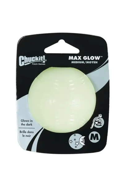 Chuckit! Max Glow Gece Parlayan Köpek Oyun Topu (Orta Boy)