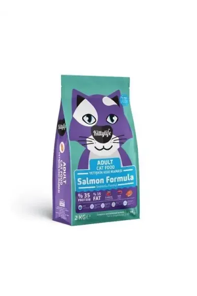 Kitty Life 2 Kg Yetişkin Kedi Maması Somonlu