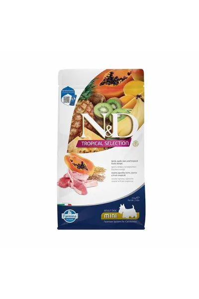 N&D Tropical Selection Kuzu Etli ve Tropikal Meyveli Mini Irk Yetişkin Köpek Maması 1,5kg