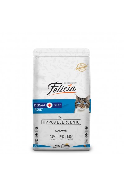 Felicia 2 Kg Yetişkin Somonlu Az Tahıllı HypoAllergenic Kedi Maması