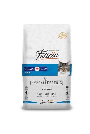 Felicia 12 Kg Yetişkin Somonlu Az Tahıllı HypoAllergenic Kedi Maması