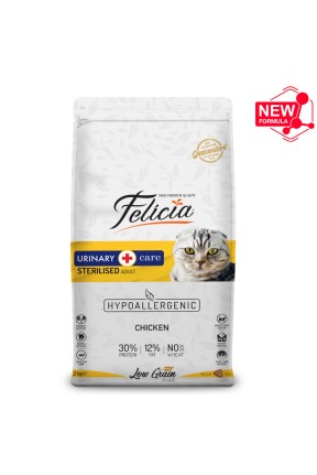 Felicia 2 kg Sterilised Tavuklu Az Tahıllı HypoAllergenic Kedi Maması