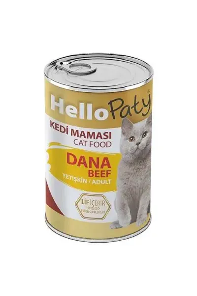 Hello Paty Premium Pate Dana Etli (Beef) Kedi Yaş Maması 415 Gr