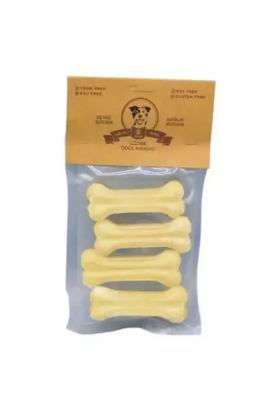 Rakun Press Beyaz Kemik Köpek Ödülü 7,5 Cm - (4lü Paket)