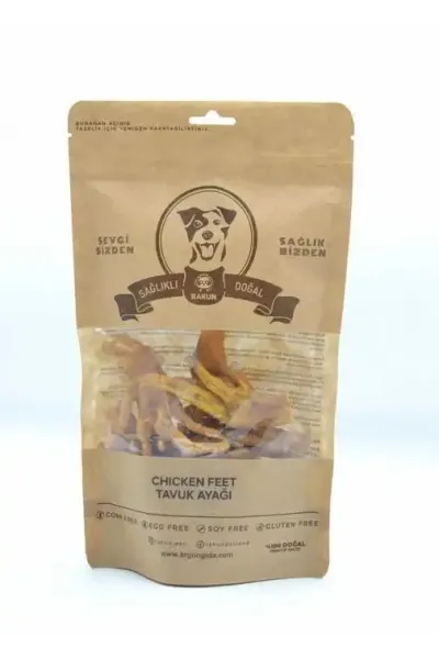 Rakun Kurutulmuş Tavuk Ayağı Köpek Ödülü 120 Gr