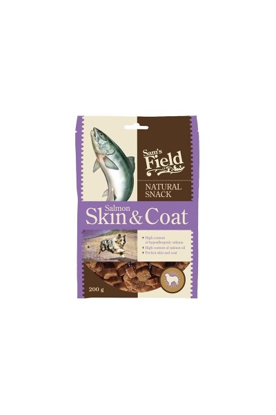 Sam's Field Natural Snack Skin Coat Somon Balıklı Köpek Ödülü 200gr