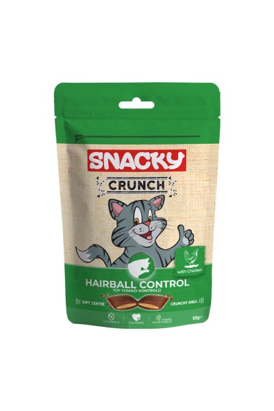 Snacky Crunchy Tavuklu Kedi Ödülü Hairball Control 60 gr