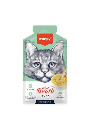 Wanpy Kediler için Ton Balığı Eti Çorbası 50 Gr