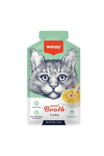 Wanpy Kediler için Ton Balığı Eti Çorbası 50 Gr