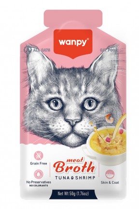 Wanpy Karidesli ve Ton Balıklı Kedi Çorbası 50 G