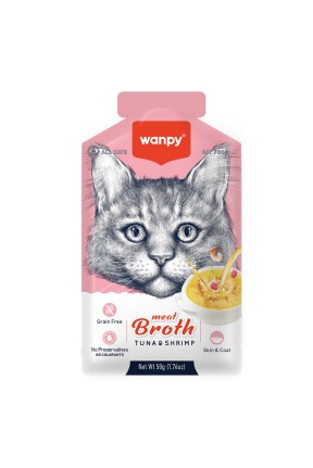 Wanpy Karidesli ve Ton Balıklı Kedi Çorbası 50 G